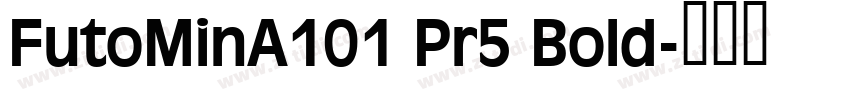 FutoMinA101 Pr5 Bold字体转换